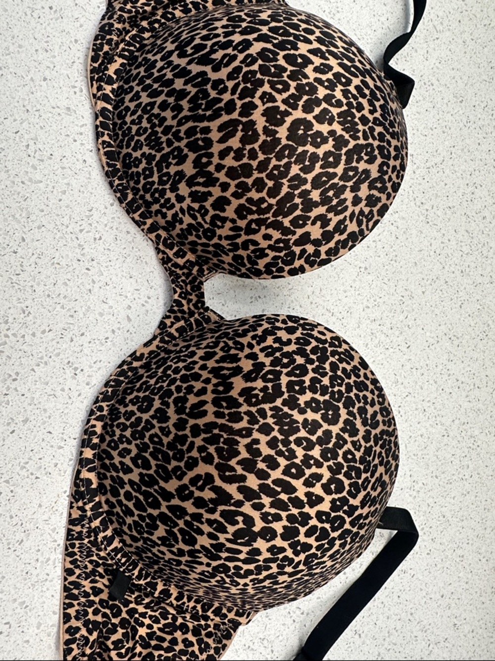 Victoria's Secret Leopard Print Push-Up Bra - Tan and Black